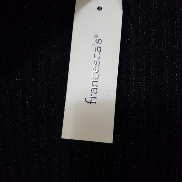Francesca knit black flared pants sparkle size L - Picture 6 of 7